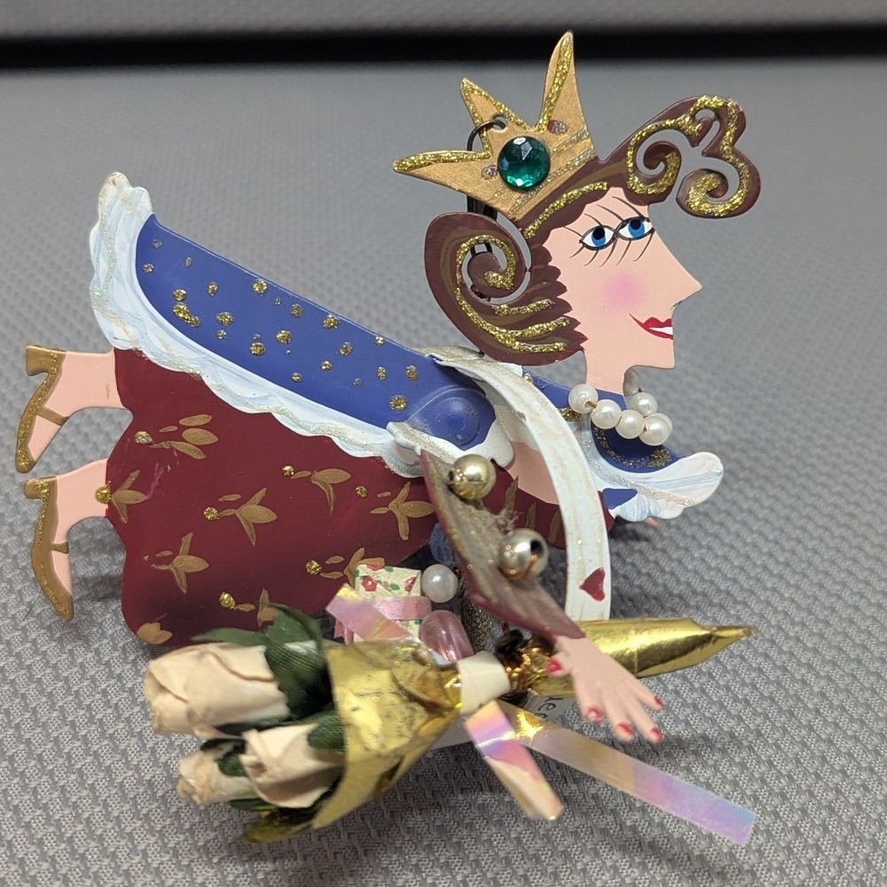 VTG Silvestri Karen Rossi Fanciful Flights Queen for a Day Metal Whimsical Royal - Picture 6 of 6